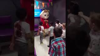 Chipmunk Alvin Mascot at Jump arena Leeds Dancing mascot