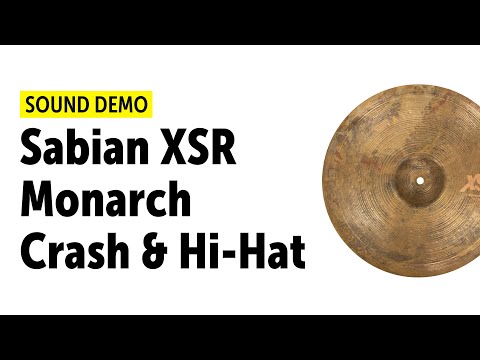 Sabian XSR Monarch 17" Crash, 19" Crash, 15" Hi-Hat - Sound Demo (no talking)