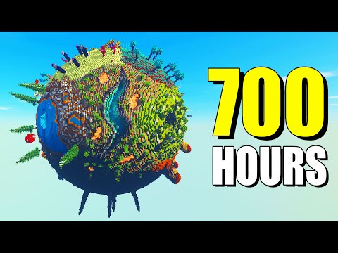 The Ultimate Minecraft Survival Planet Build! 700H! Tons of Redstone, Farms and more!