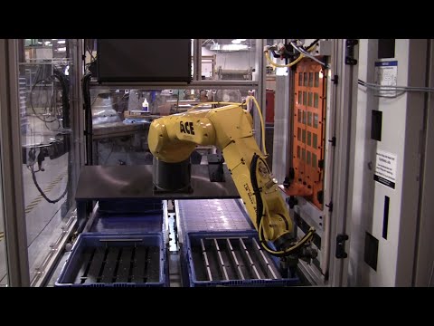 Compact Robotic Machine Tender with FANUC LR Mate Robot - Automated Cells & Equipment RMT Series