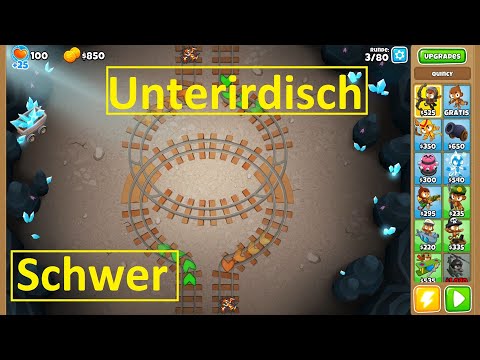 BTD6 Taktik Tipps Unterirdisch auf Schwer in Bloons Tower Defense 6