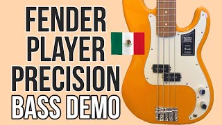 Video thumbnail for Fender Player Precision Bass (MIM) Sound Demo - Capri Orange by Shak's Bass Channel