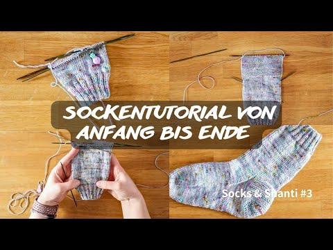 Socken Tutorial für Anfänger I Anfang bis Ende, Garter Stitch Heel, Kitchenerstitch I Socks & Shanti