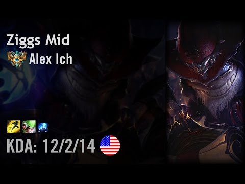 Ziggs Mid vs Azir - Alex Ich - NA Challenger Patch 6.8
