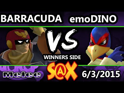 S@X - Barracuda (Captain Falcon) Vs. emoDinosaur (Falco) SSBM Tournament - Smash Melee