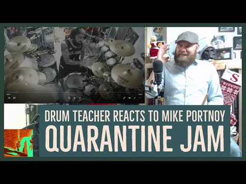 Drum Teacher Reacts to Mike Portnoy - Quarantine Jam - Shortest Straw - Episode 102