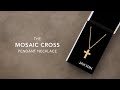 Jaxxon Mosaic Cross Pendant Necklace 24