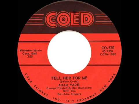 1960 HITS ARCHIVE: Tell Her For Me - Adam Wade