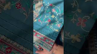 Cornflower Blue Embroidered Lawn Kurta Set with Dupatta - Video 1
