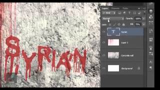 preview picture of video 'درس فوتوشوب    الكتابة بالدم على الجدار بشكل واقعي   تصاميم الحرية   YouTube'