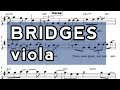 Bridges for Viola Sheet Music and Backing Track Play Along Partitura | Sergio Mendes