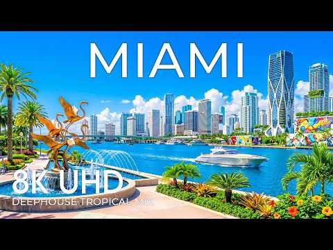 Miami 8K Drone Footage | Iconic Skyline, Sparkling Bayfronts & Vibrant City UHD