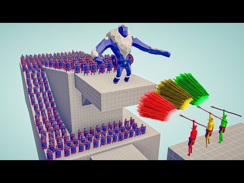 ICE GIANT + 100x SHIELD BEARER vs 3x EVERY GOD - Totally Accurate Battle Simulator TABS