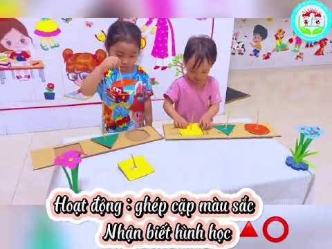 Ghép cặp màu sắc, nhận biết hình học