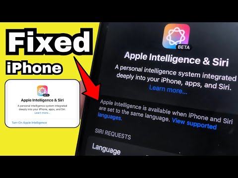 How to Fix Apple intelligence is available When iPhone and Siri are set to the same languages