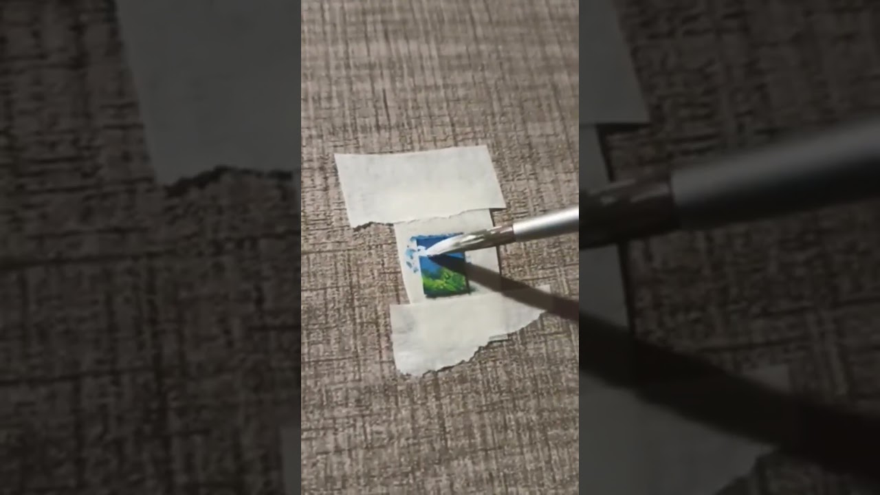 Gouache Painting #gouache #practice #landscapes #shorts