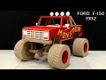 Monster Truck Ford F 150 From Cardboard