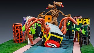 😱 Making BUS EATER SCP 2086 Vs SIREN HEAD in the city -Trevor Henderson Creatures with Clay