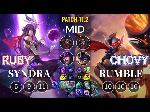 RW Ruby Syndra vs HLE Chovy Rumble Mid - KR Patch 11.2