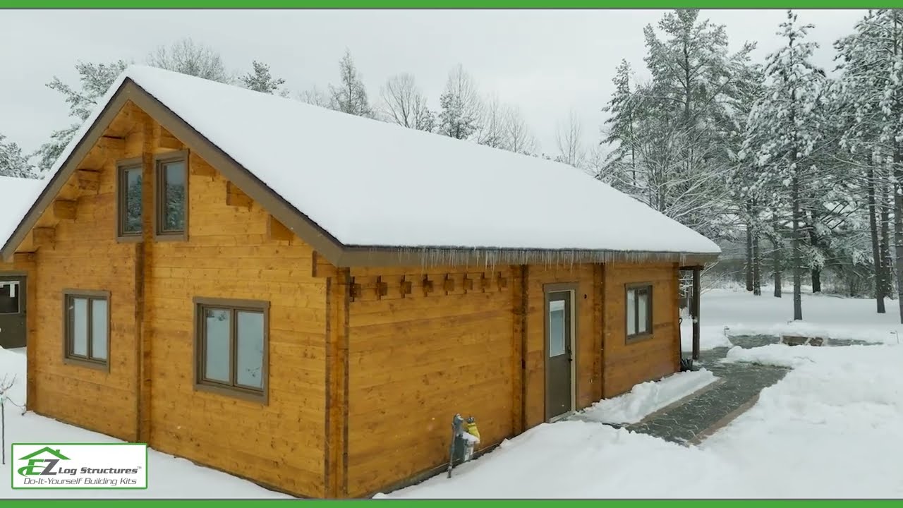 EZ Log Structures Cabins Final Assembly