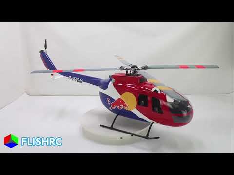 FLISHRC BO105 500 size Scale heli H1 After upgrade tail rotor, sharp noise is significantly reduced