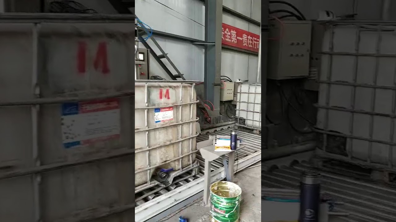 1000liter ibc tank filler with conveyor