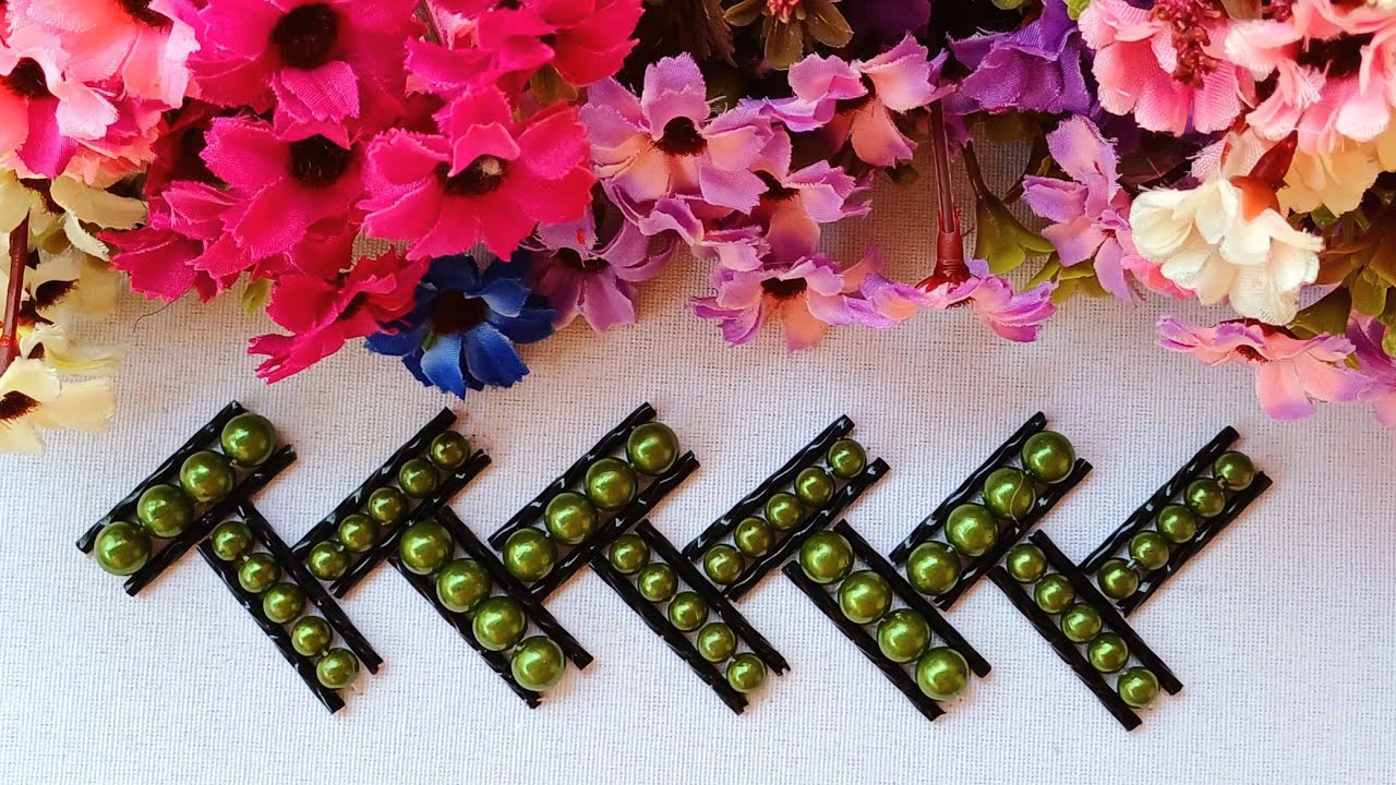 Beautiful embroidery border with three materials⚘️⚘️⚘️#diy