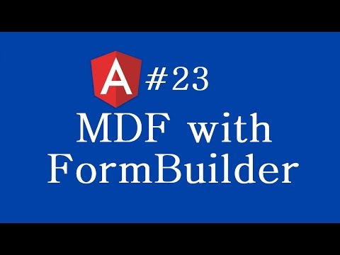 Angular 2 Tutorial 23 MDF with FormBuilder