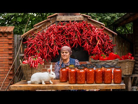 🌶️ Red Pepper Season in the Village — Homemade Hot Sauce...