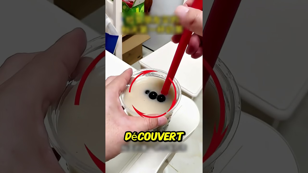 Il commande un bubble tea mais ce qu’il trouve dedans choque tout le monde !#shorts