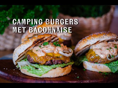 Camping Burgers met Baconnaise – Makkelijk, Snel & Smakelijk! | Fire&Food TV BBQ-video