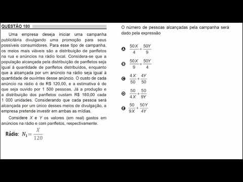 Enem 2018 Matemática: Questão 180 (caderno cinza) - Campanha publicitária