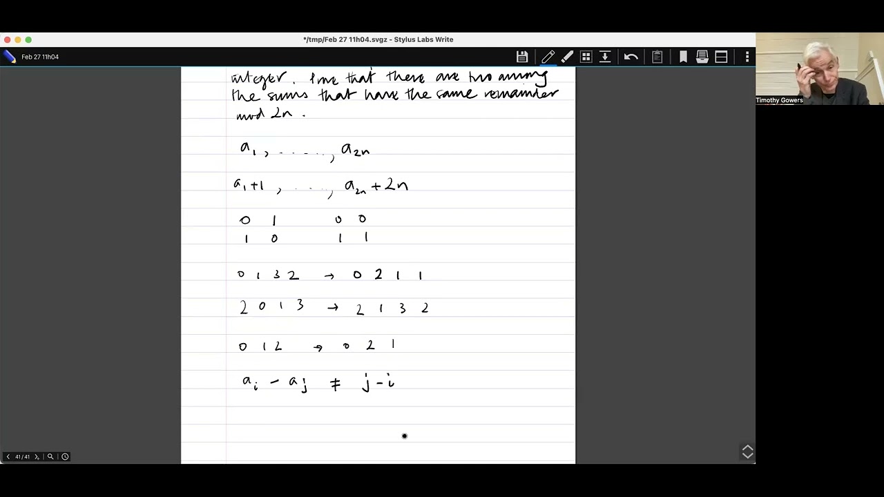 12. Solving problems with invariants -- one more problem