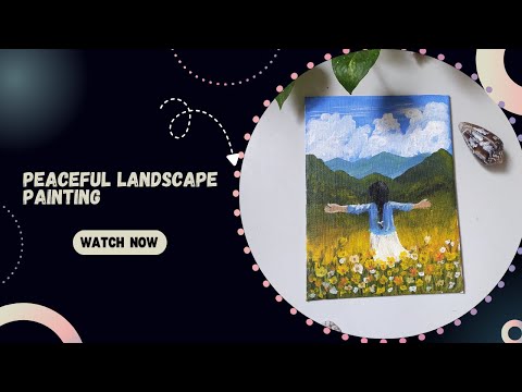Peaceful Landscape Painting Tutorial | Easy Acrylic Painting for Beginners