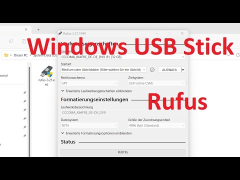 Windows 10 oder 11 ISO via USB Stick Installieren Rufus (UEFI-GPT / BIOS-MBR)