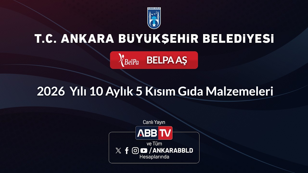 BELPA AŞ - 2026 Yılı 10 Aylık 5 Kısım Gıda Malzemeleri