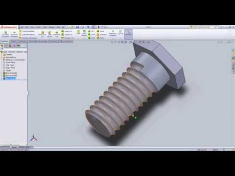 solidworks tutorial videos for beginners How to make bolt on SolidWorks in three minutes