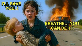 Poor Girl Rescues Boy From Burning Car — Shocking His Billionaire Father