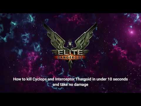 Elite Dangerous Kill Cyclops and Interceptor Thargoids Solo in 10 seconds and no damage.