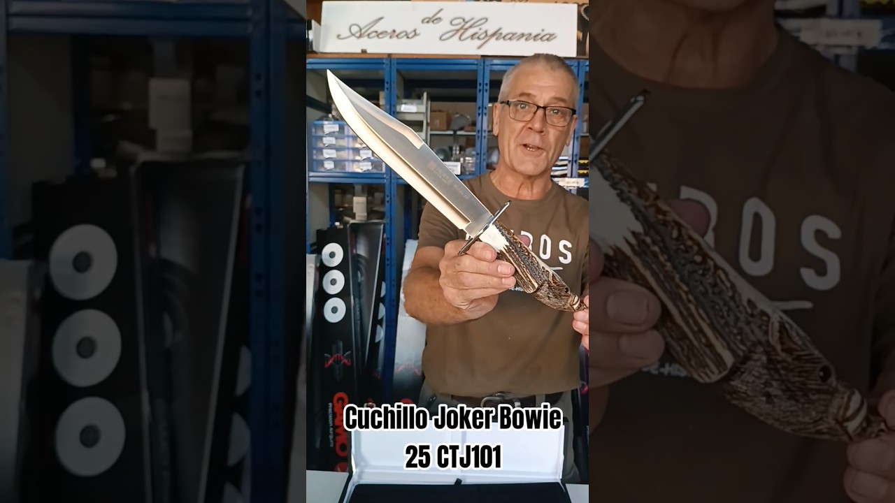 Coltello Bowie Joker 25 polsino in corno di cervo