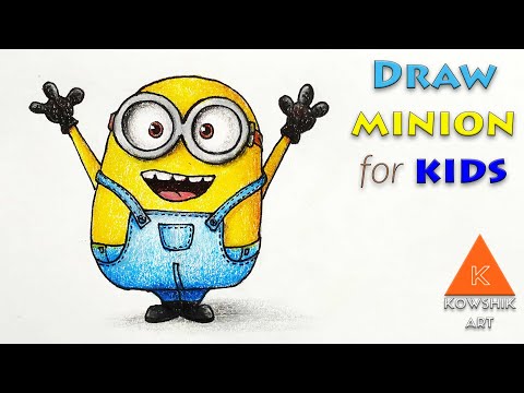 How to draw minion bob