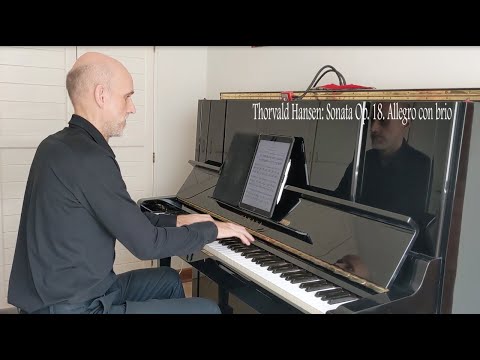 Hansen sonata for cornet and piano - accompaniment - play along - Op.18 - Allegro con brio