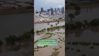 Dallas flooding early this week is seen in this striking before and after of the Trinity River