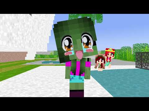: CHICKEN WING MEME DANCE ZOMBIE GIRL ARIEL AND ZOMBIEPIG GIRL -MINECRAFT ANIMATION