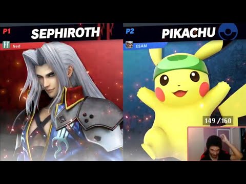 Ned (Sephiroth, PT) vs ESAM (Pikachu, Falco), elijmin (Shulk) - WiFi Lag Remover | 20 Dec '22