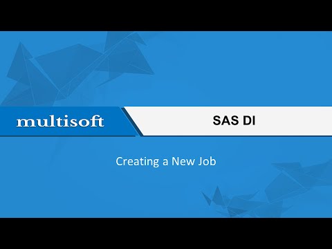 SAS DI Creating a Job Training 
