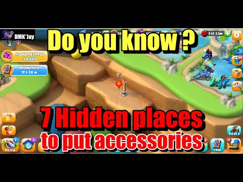 7 Hidden places to put accessories?  - Dragon Mania Legends - (DMK*Jay) 드래곤 매니아 레전드