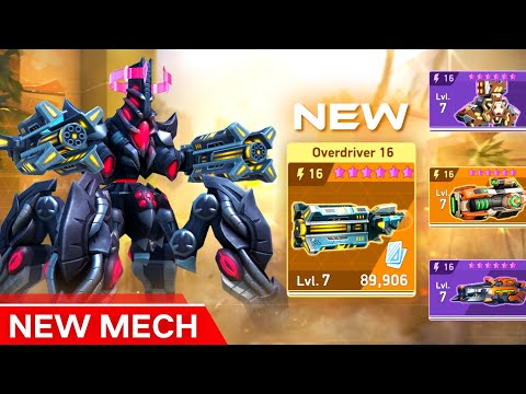 NEW MECH Blockhorn & NEW WEAPON Overdriver  16 - Mech Arena Robots