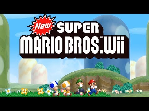 New Super Mario Bros. Wii Walkthrough - Worlds 1 - 9 Full Game (100%)