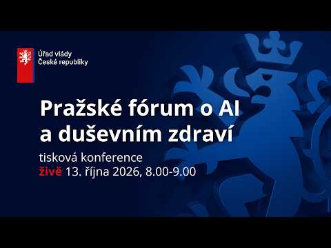 Premiér Andrej Babiš zahajuje tiskovou konferenci k Pražskému fóru o AI a duševním zdraví